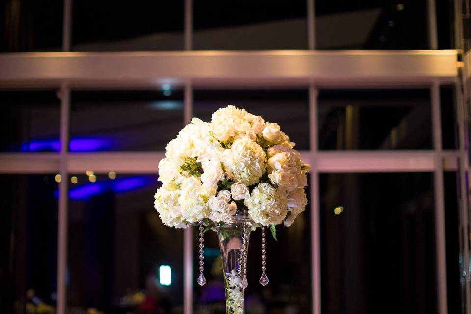 White flower centerpiece