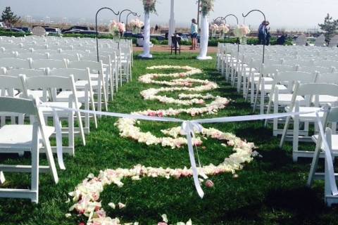 Beautiful outdoor wedding setup