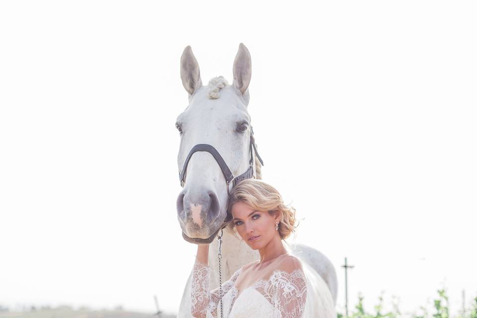 Bride and Horse photo session