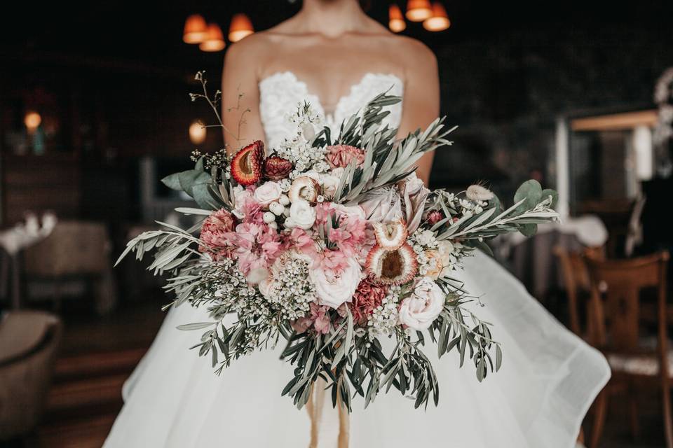 Elaborate bouquet of flowers