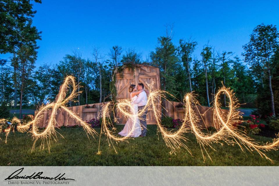 Creative sparkler photograph