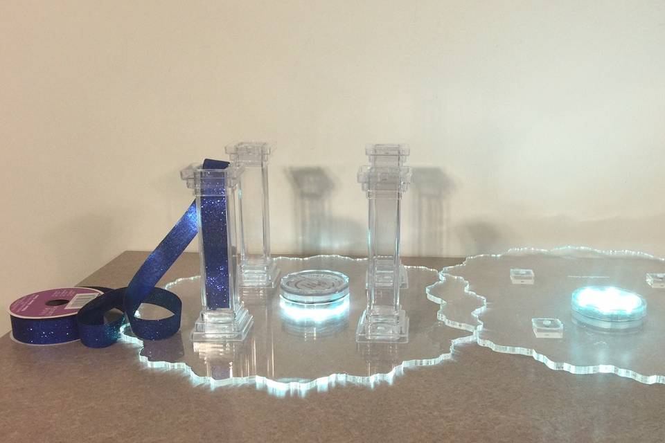 Example of Filling the pillars on the remote controlled lighted 14