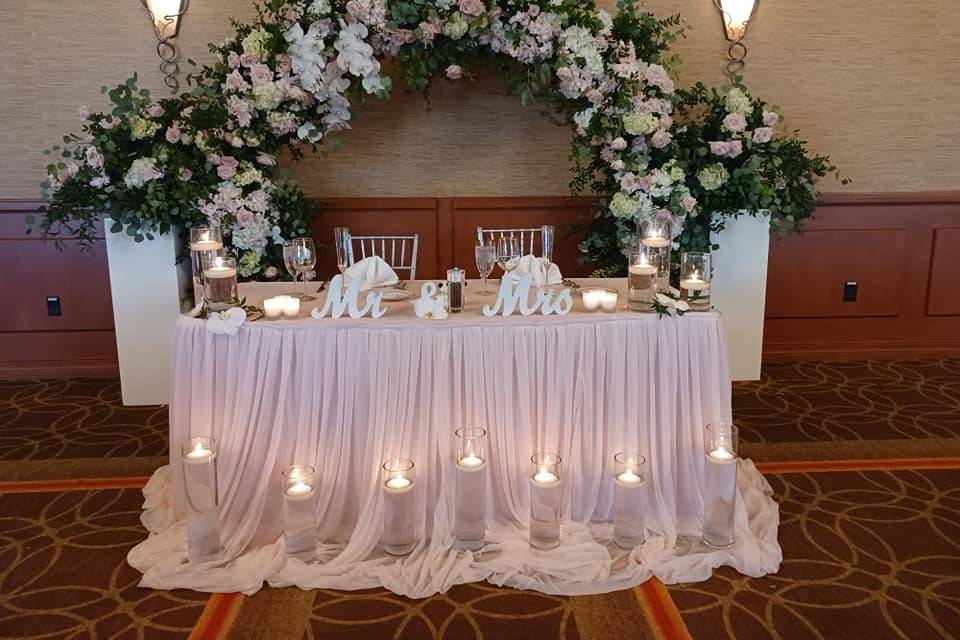 Stunning head table