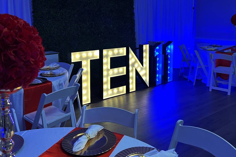 3’ marquee letters/numbers