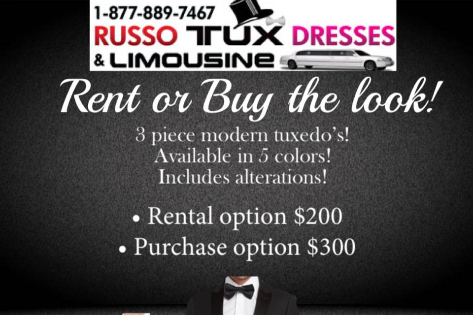 Russo Tux, Dresses & Limousine