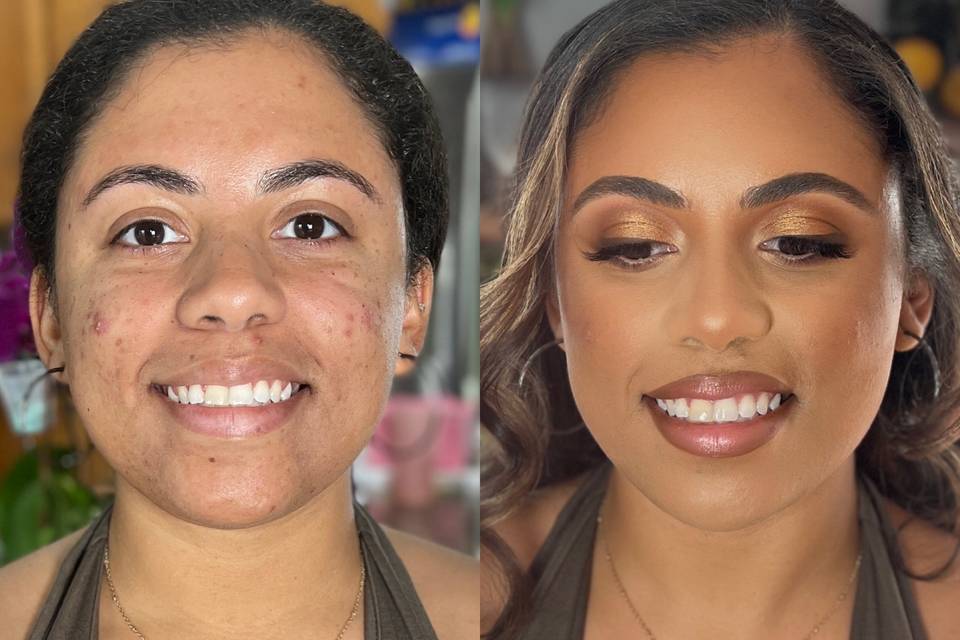 Before and after bride