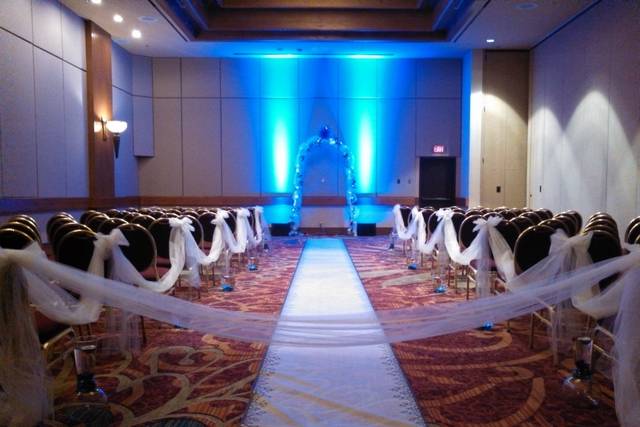 Indoor wedding setup
