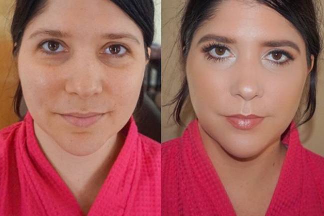 Stunning bridal before and after