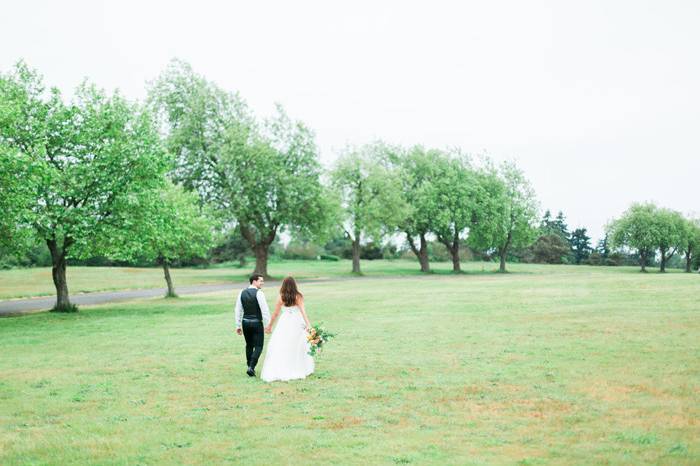 Couple in an open field