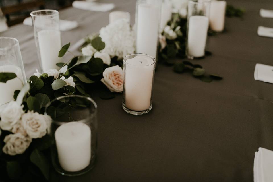 Candle centerpieces