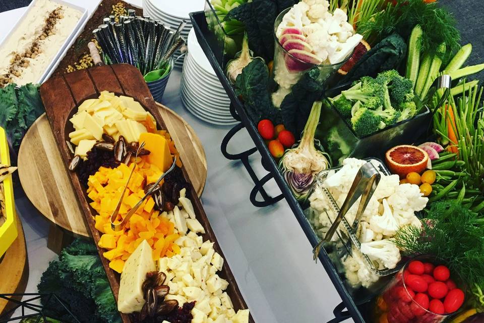 Cheese & crudite display