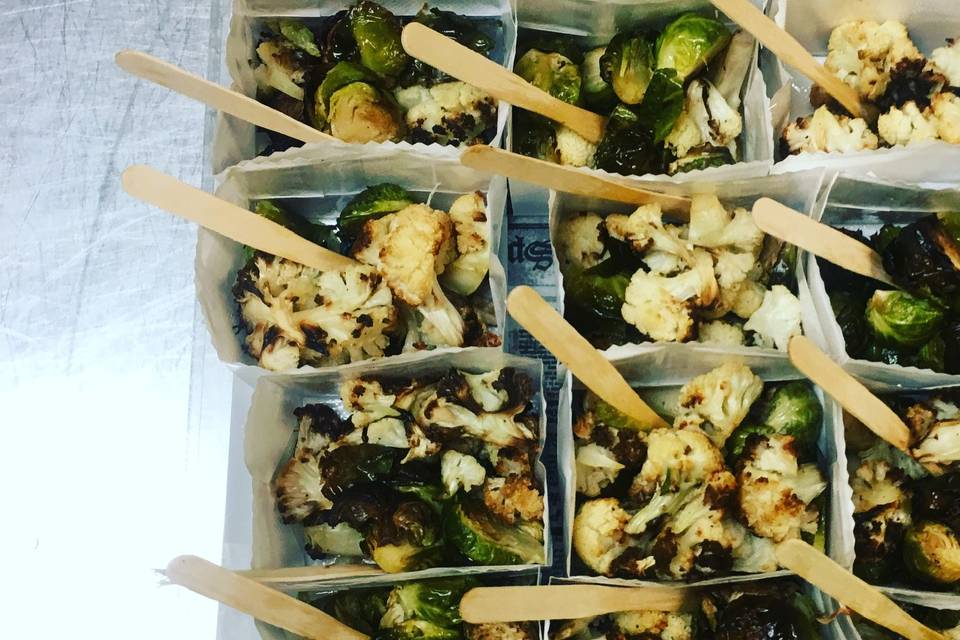 Roasted cauliflower & brussels