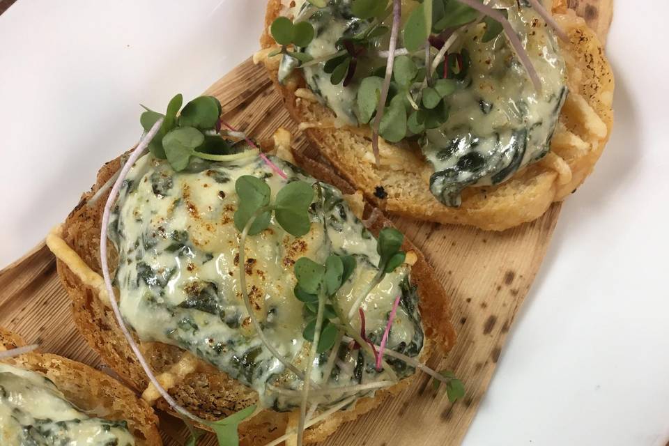 Spinach dip bite