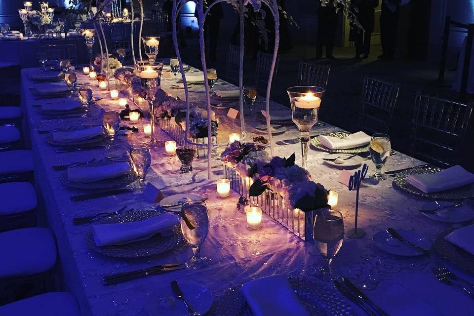 Long wedding table