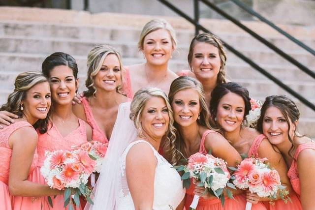 Bride and bridesmaids