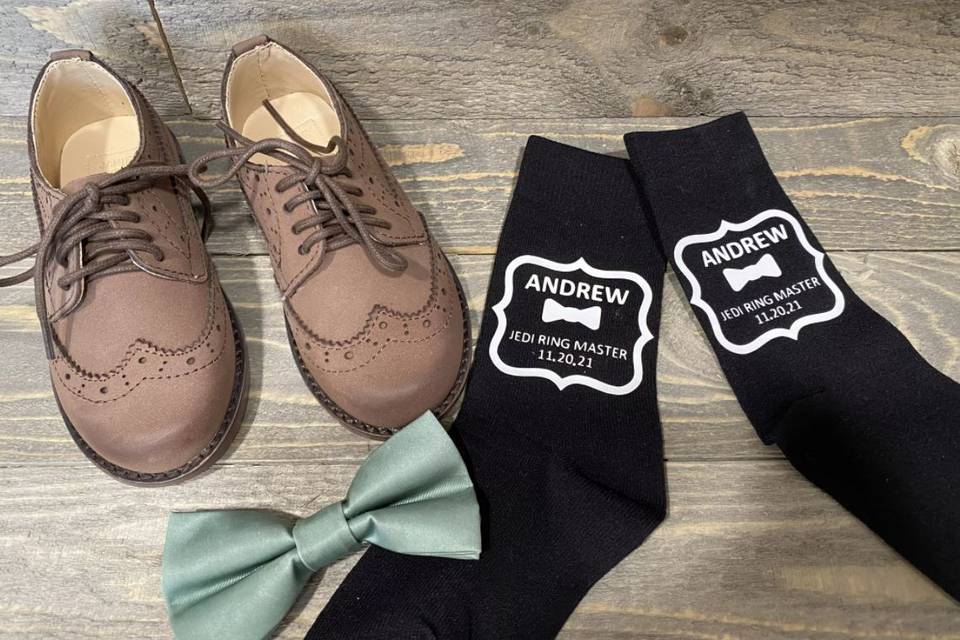 Wedding shoes and socks