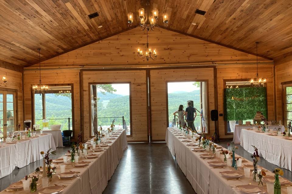 Small ceremony hall reception