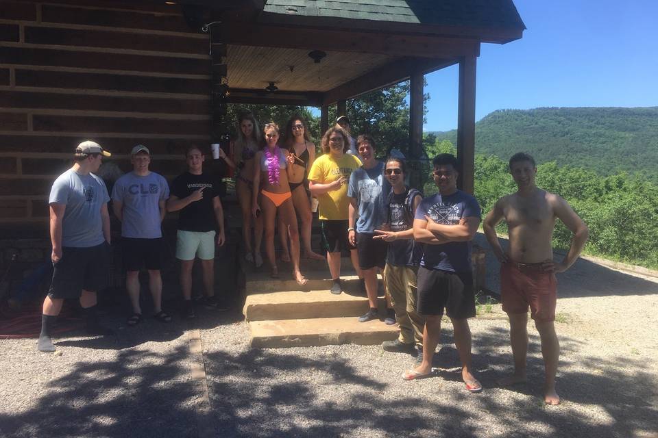 Group at the lodge