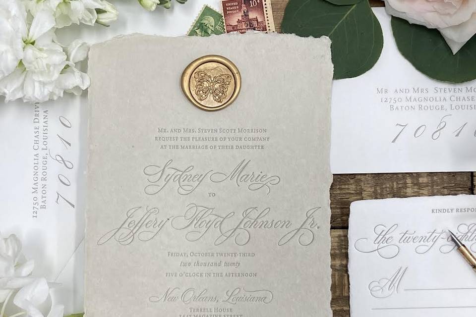 Gold Foil invitation