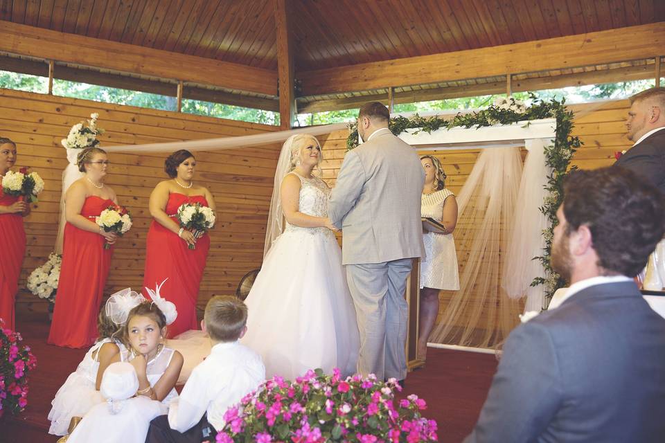 Indoor wedding ceremony