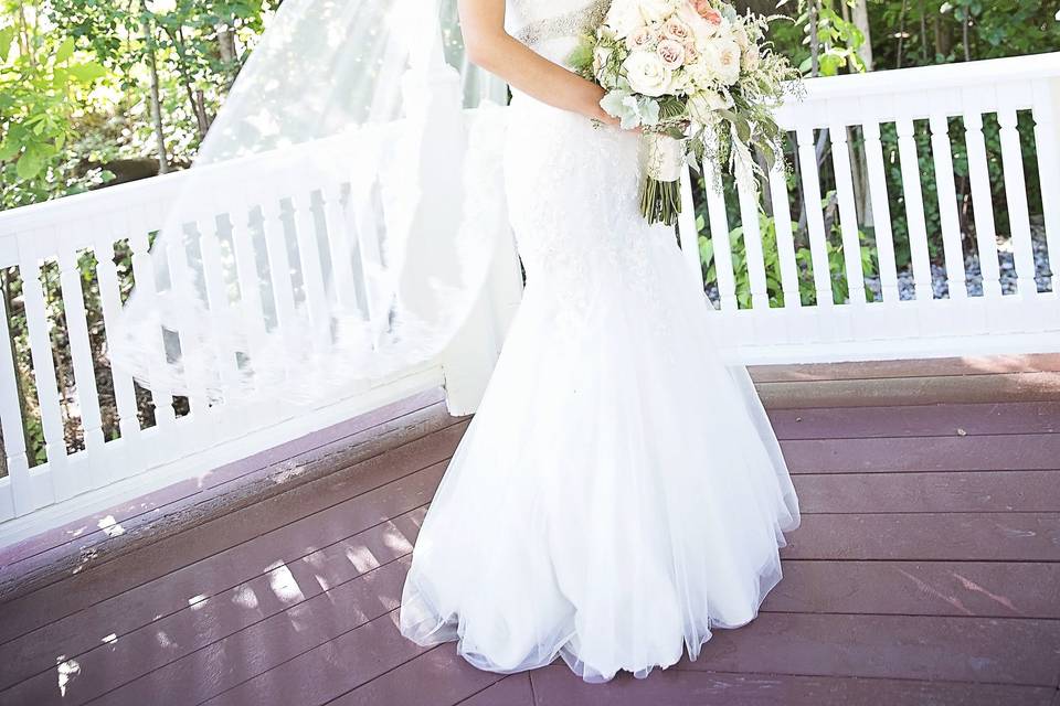 Bride in the patio