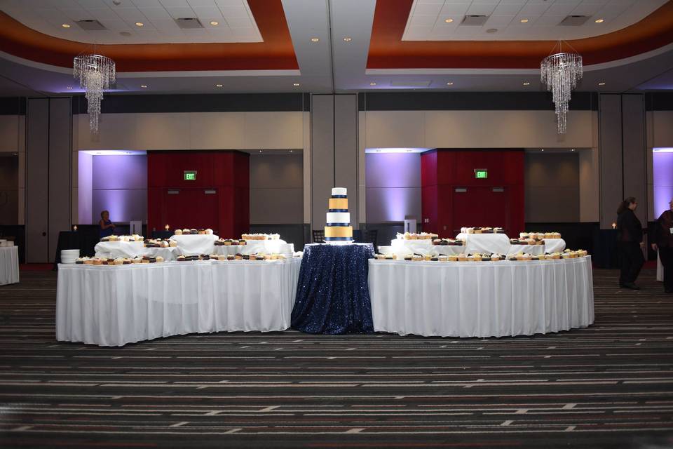 Reception Venue dessert table.