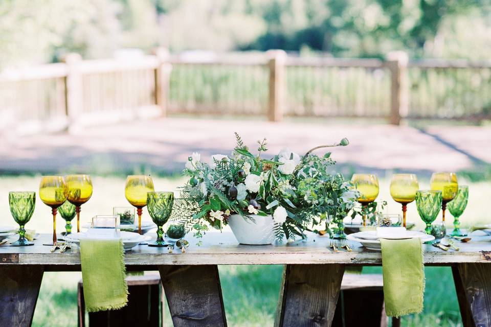 Organic Wedding Tablescape
