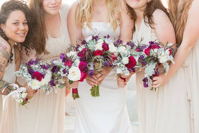 Anemone and Succulent Bouquets
