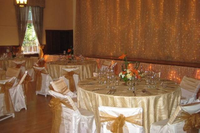 Table set up with centerpiece