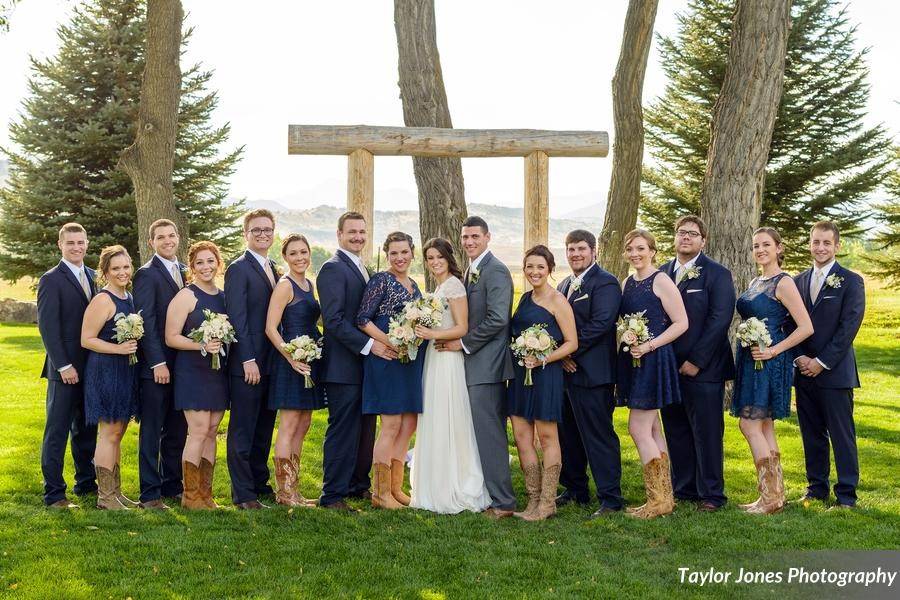 Couple & wedding attendants