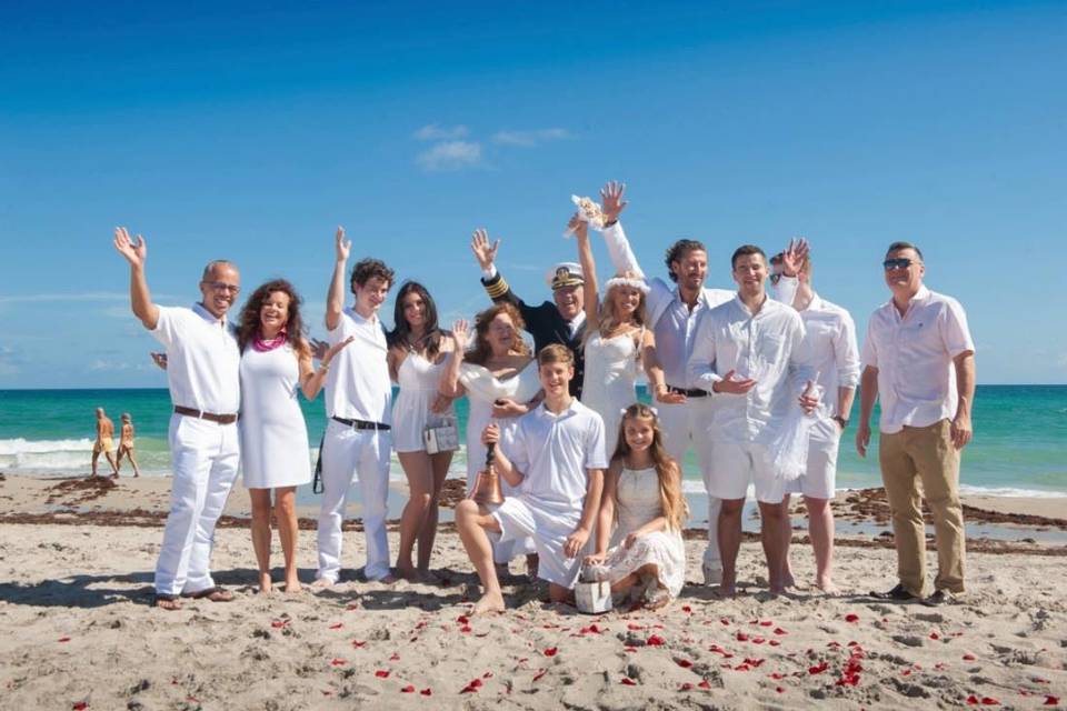 Family on Hollywood Beach