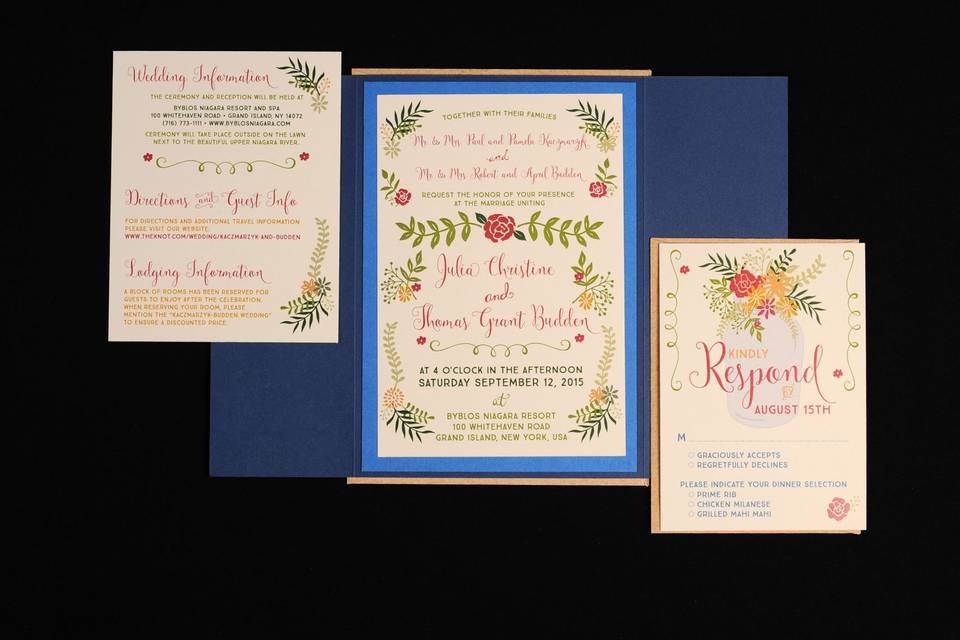 Plant and flower themed invites