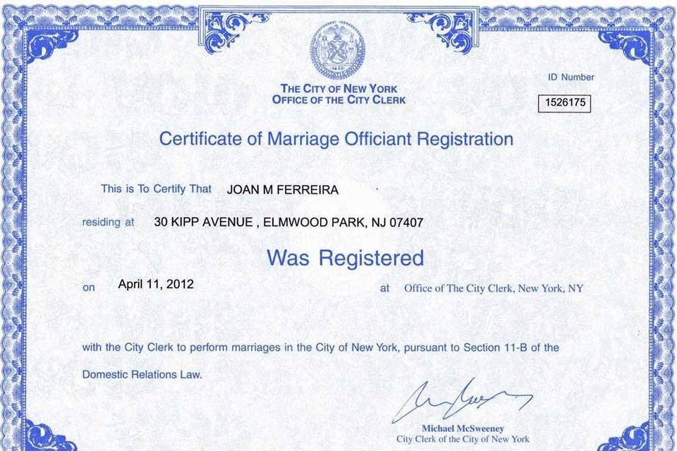 Boda Civil New York