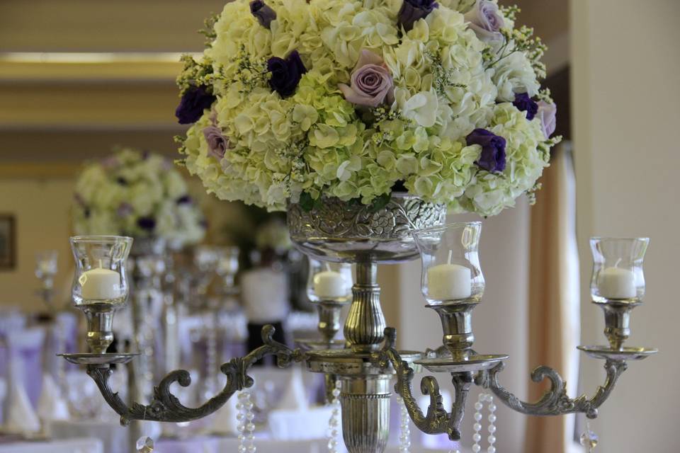 Lavender Floral Table Centerpiece