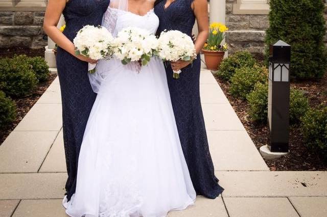 Bride and her sisters