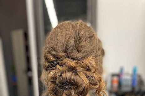 Messy twisted updo
