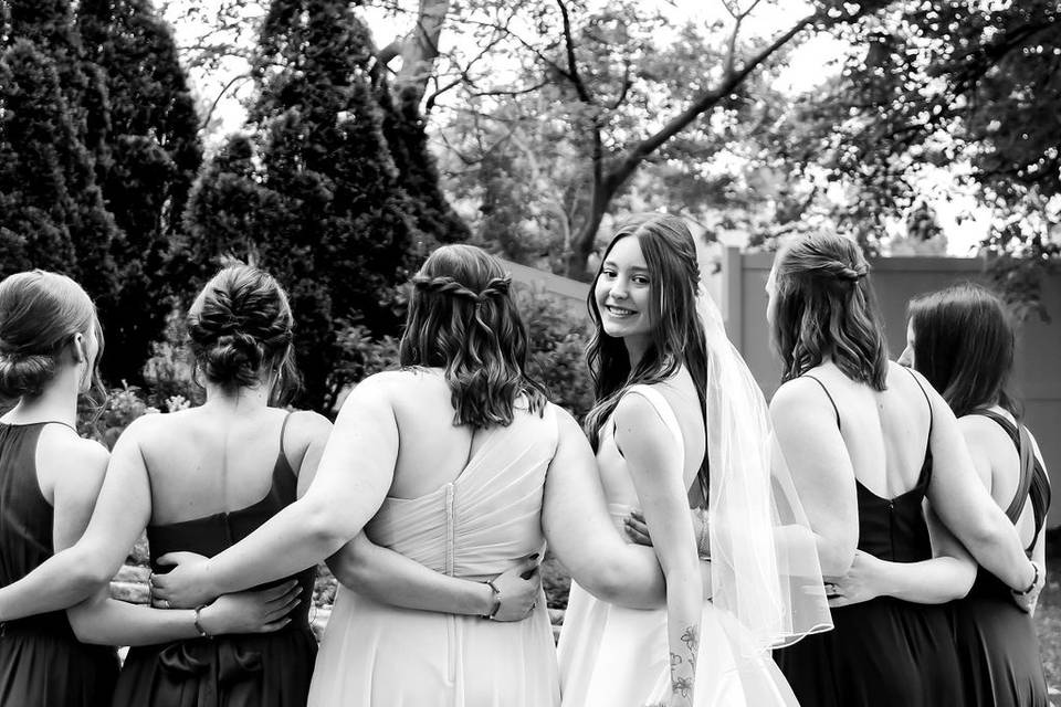 Bridal party hair