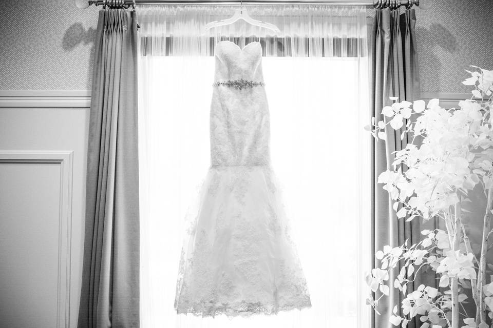 The wedding gown