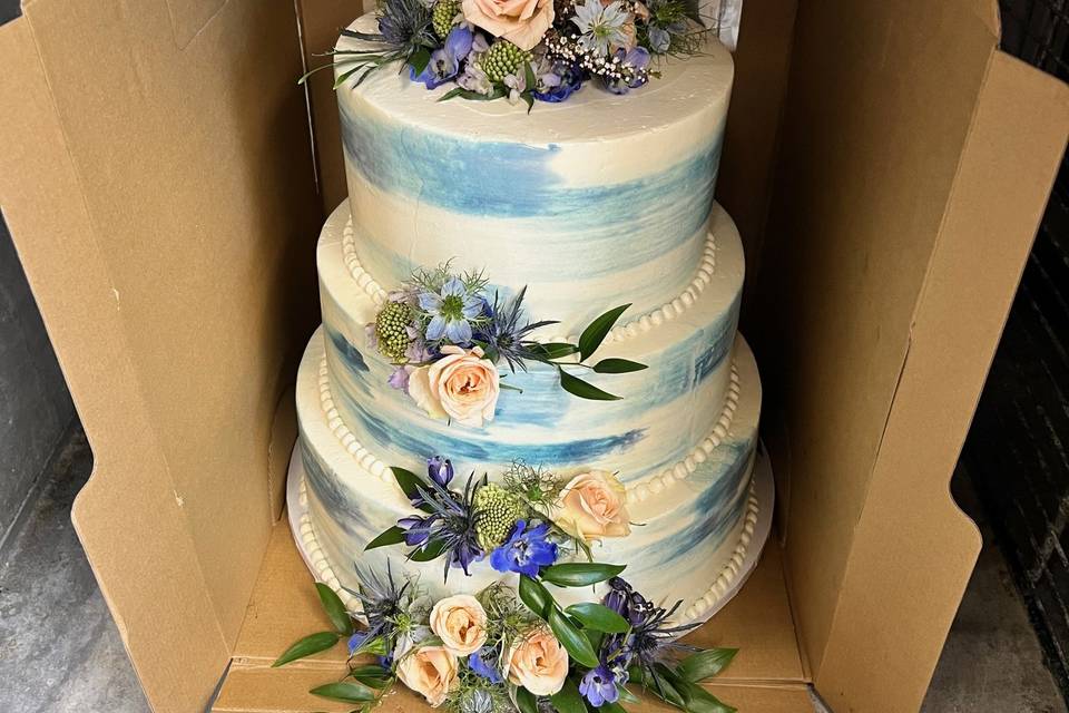 Floral accented cakes