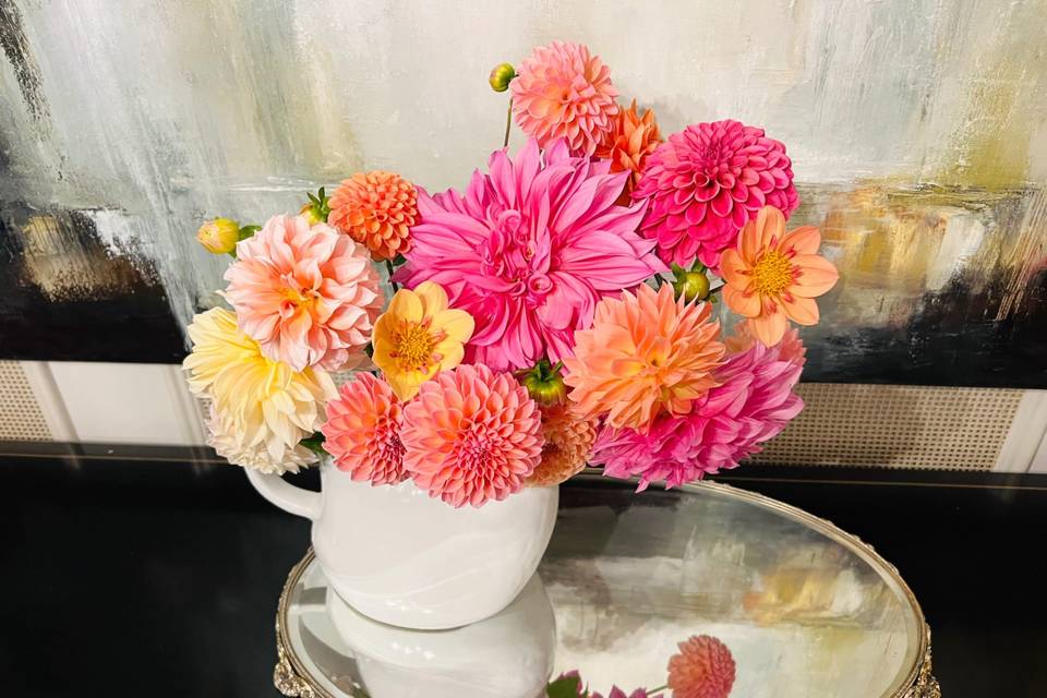 Pink and orange flowers