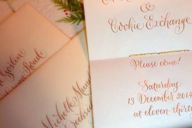 Calligraphy invitation