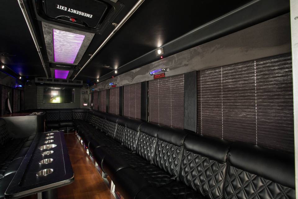 Party bus interior