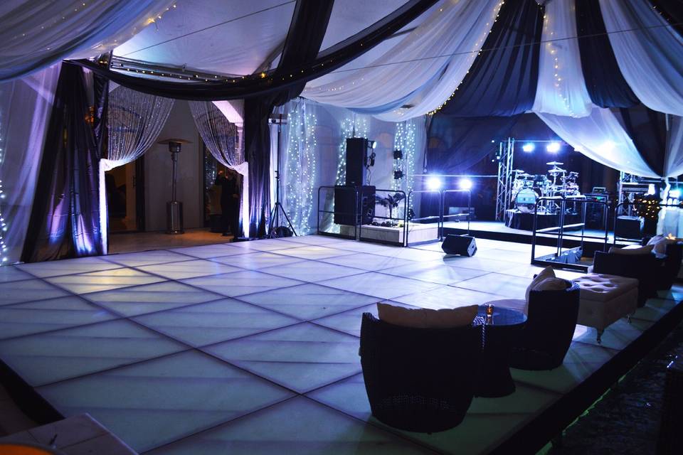 Private wedding party decor