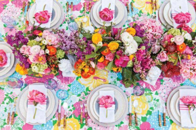 Colorful table setting