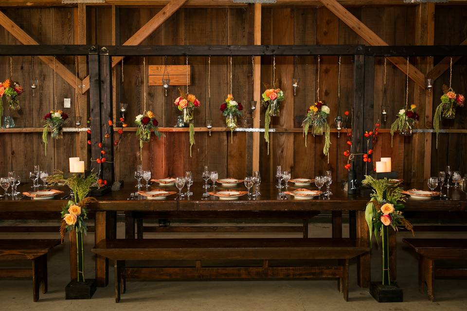 Rustic reception area