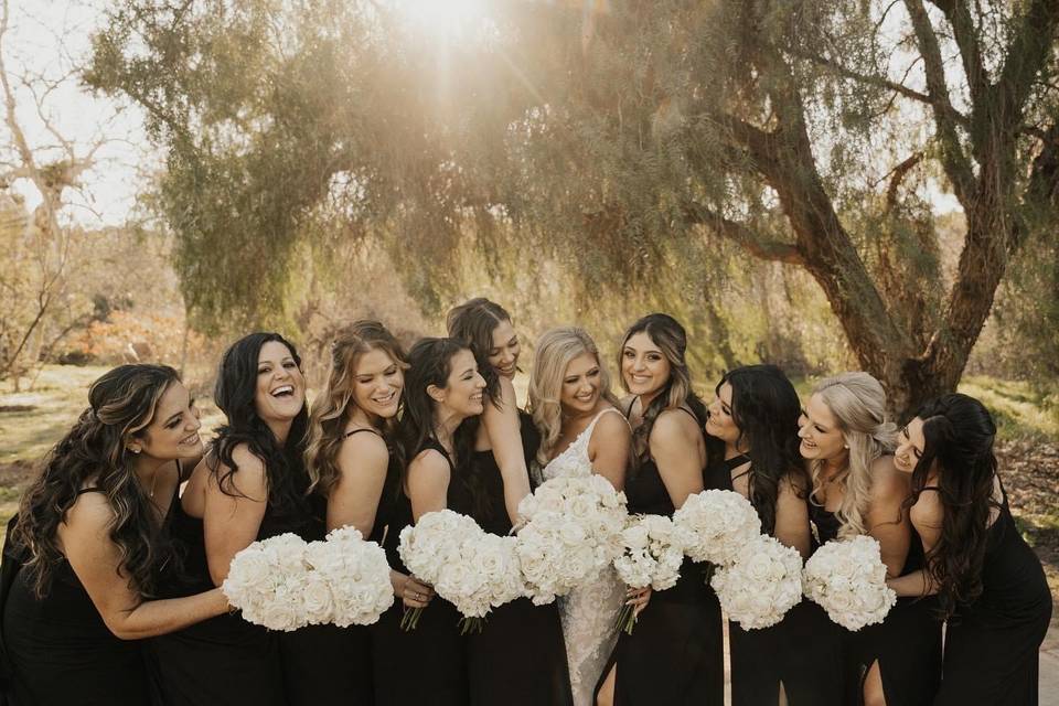 Bridal party glamour