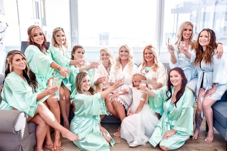 Malibu bridal party