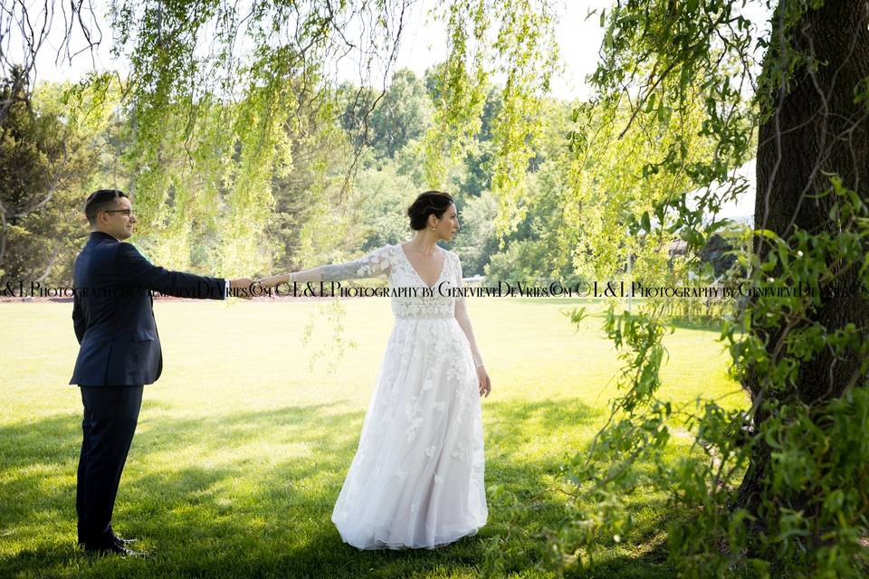 Intimate backyard wedding