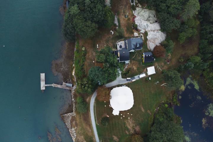 Drone shot with setup