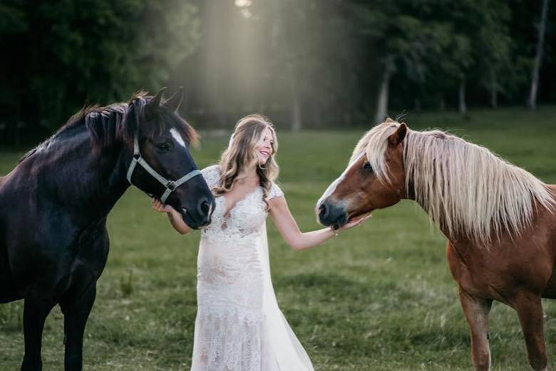 Bride with Diesel and Duke